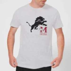 East Mississippi Community College Lion and Logo Mens T-Shirt - Grey - 4XL