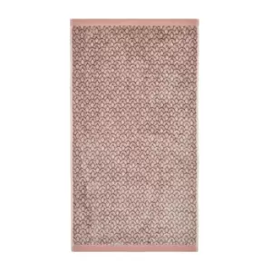 Ted Baker Wave Geo Hand Towel, Soft Pink