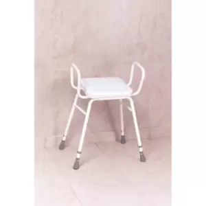 Nrs Healthcare Malvern Perching Stool With Armrests - Adjustable Height