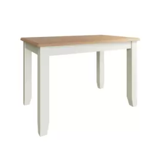 Kettle Interiors Two Tone Oak & White Butterfly Extending 1.2m Dining Table