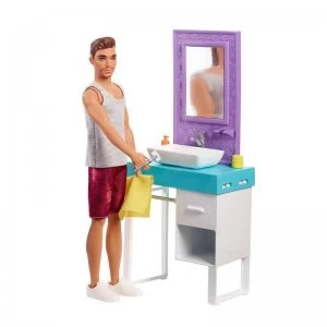 Barbie Shaving Ken with Bathroom