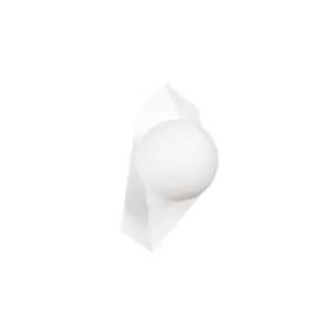 Drifton White Globe Wall Lamp with White Glass Shades, 1x E14
