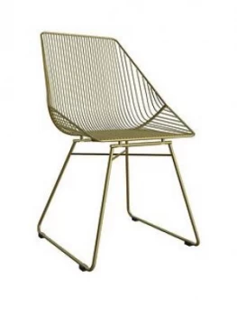 Cosmoliving By Cosmopolitan Ellis Accent/Dining Chair- Gold Metal