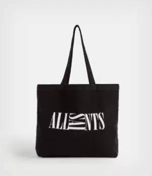 AllSaints Mens Oppose Shopper Tote Bag, Black/Chalk