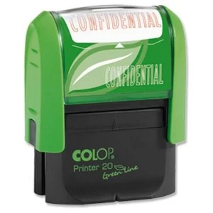 Colop Word Stamp Green Line Confidential