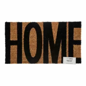 Home Coir Doormat - Black - Homescapes