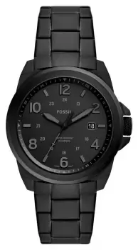 Fossil FS5940 Mens Bronson Black Dial Black Stainless Watch