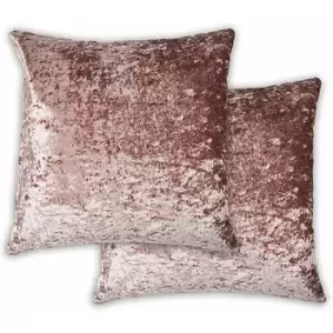Emma Barclay Crushed Velvet Cushion Cover, Pink, 43 x 43 Cm