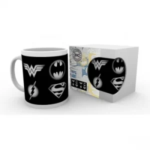 DC Comics Monotone Logos Mug