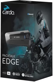 Cardo Packtalk EDGE Duo Communication System Double Pack, black, black, Size One Size