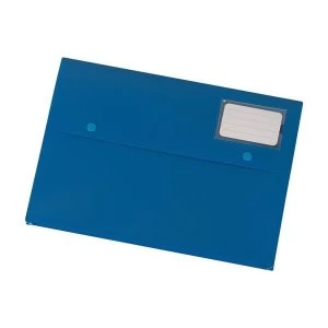 5 Star A4 Document Wallet Polypropylene Blue Pack of 3