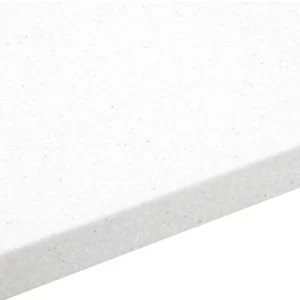34mm Nordic White Stone effect Round edge Earthstone Worktop corner section L0.95m D950mm