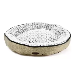 Charles Bentley Small Linen Soft Pet Bed - Taupe