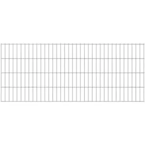 2D Garden Fence Panels 2.008x0.83 m 10 m (Total Length) Silver vidaXL - Silver