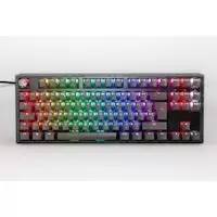 Ducky One 3 Aura TKL 80% Mechanical Gaming Keyboard Black Cherry Silent Red Switch UK Layout