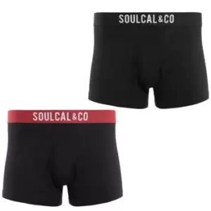 SoulCal 2 Pack Modal Boxers - Black