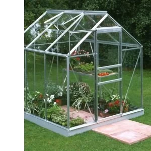 BQ Premier Metal 6x6 Toughened safety glass greenhouse