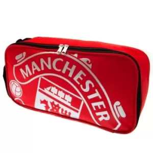 Manchester United Fc - Crest Boot Bag (One Size) (Red/White) - Red/White