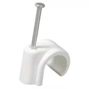 Pipe Nail-In Clips 15mm White - Pack of 100 - White - Talon