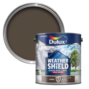 Dulux Weathershield Exterior Conker High Gloss Paint 2.5L