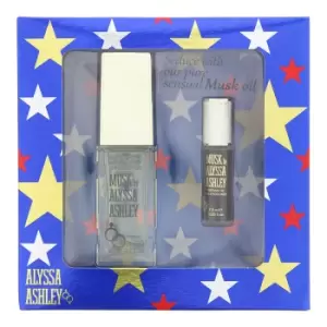 Alyssa Ashley Musk 2 Piece Gift Set: Eau de Toilette 50ml - Parfum Oil 7.5ml TJ Hughes