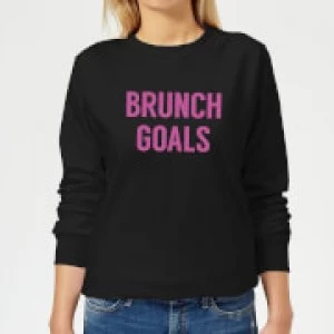 Brunch Goals Womens Sweatshirt - Black - XS