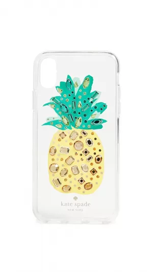 Kate Spade New York Jeweled pineapple iPhone case Clear