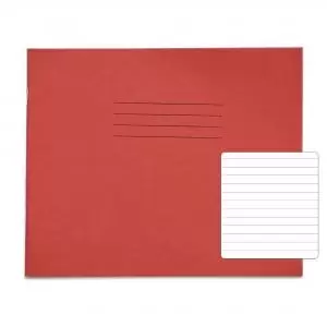 RHINO 6.5 x 8 Handwriting Book 32 Pages 16 Leaf Red Wide-Ruled 6mm