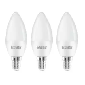 6W LED Candle Bulb E14, Warm White 3000K (pack of 3)