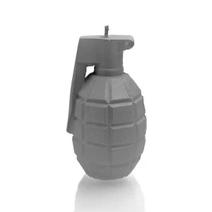 Gray Matt Large Grenade Candle
