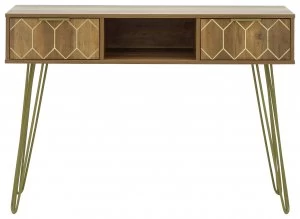 Orleans 2 Drawer Console Table - Mango Wood Effect