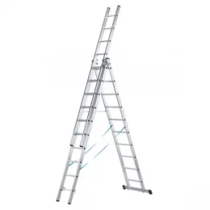Zarges 41536 Skymaster Trade Combination Ladder 3-Part 3 x 6 Rungs