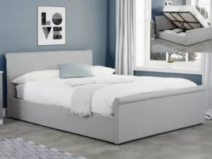 Birlea Stratus 4ft Small Double Grey Upholstered Fabric Ottoman Bed Frame