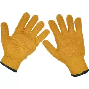 12 PAIRS Anti Slip Handling Gloves - Large - Spun Nylon Gloves - BS EN 388