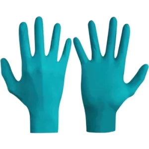 Touchntuff Disposable Gloves, Green, Nitrile, Powder Free, Smooth, Size 9, Pk-100
