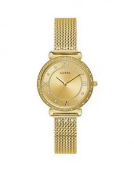 Guess Guess Jewel Gold Sunray Dial Gold Stainless Steel Bracelet Ladies Watch