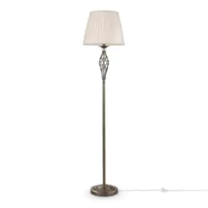 Grace Floor Lamp Brass & Crystal, 1 Light, E14