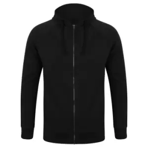 SF Unisex Adults Slim Fit Zip Hooded Sweatshirt (S) (Black)