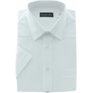 Double Two Mens 17.5IN Short Sleeve White Classic Shirt
