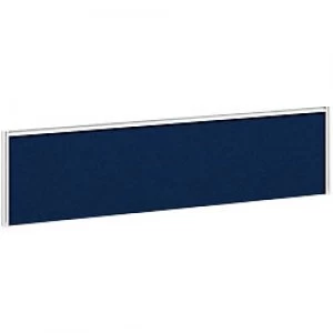 Dams International Desktop Fabric Screen Blue Aluminium White Frame 1400 x 30 x 380mm