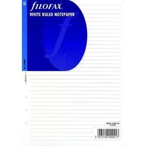 Filofax Refill A5 Ruled Paper White Pack of 25 343008