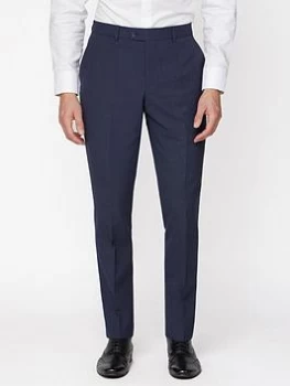 Jeff Banks Jeff Banks Texture Travel Suit Trousers In Regular Fit - Navy, Size 40, Length Regular, Men