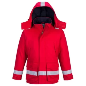Biz Flame Mens Flame Resistant Antistatic Winter Jacket Red XL