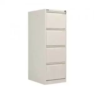 Bisley 4 Drawer Filing Cabinet Lockable 470x622x1321mm Chalk BS4ECHK