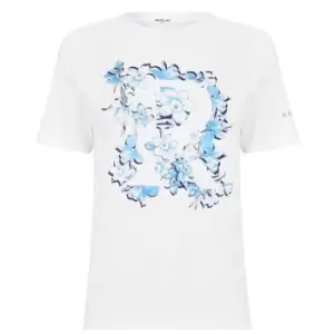 Replay Floral Print T-Shirt - White
