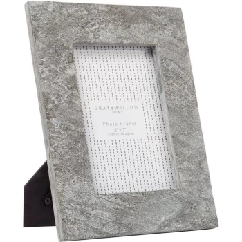Hotel Collection Silver Slate Frame 5x7 - Grey