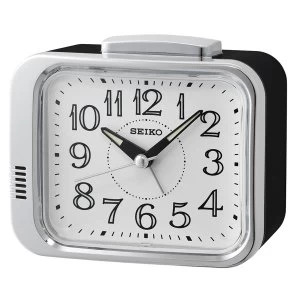Seiko Bell Alarm Clock Black with White Dial