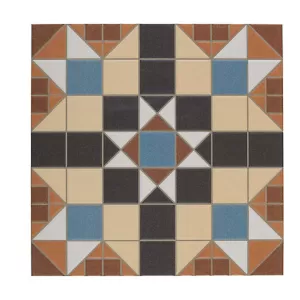 Wickes Dorset Marron Patterned Ceramic Tile 316 x 316mm
