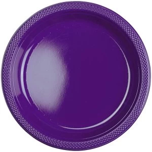 Disposable Plates Plastic Purple (Pack Of 10)