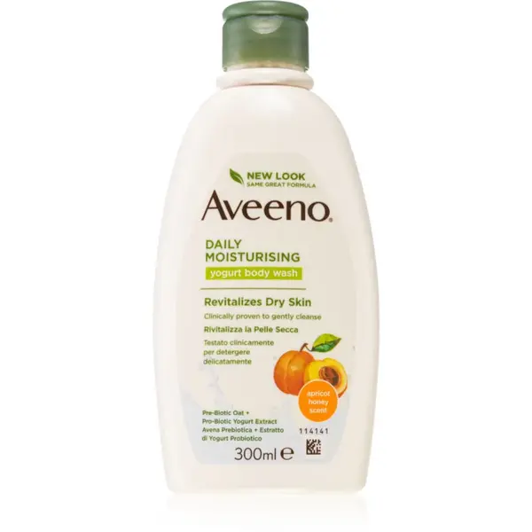 Aveeno Daily Moisturising Yoghurt Body Wash Apricot & Honey 300ml